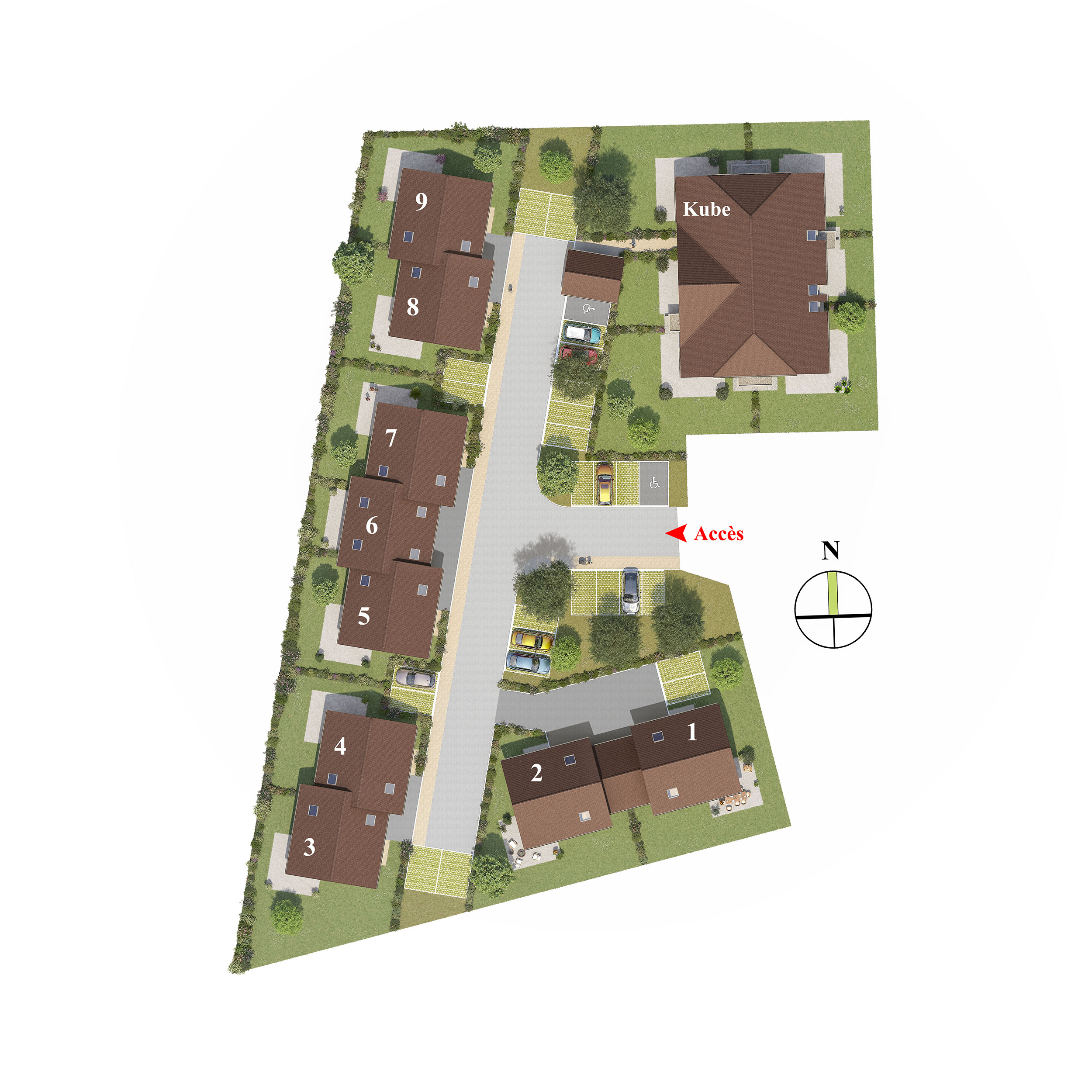 Voir le plan de masse du programme neuf Le Domaine des Alizés
